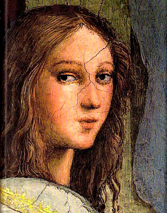 Retrato imaginario de Hipatia, detalle de 'La escuela de Atenas', Rafael Sanzio (1509-1510).