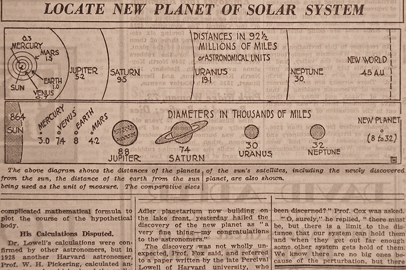 Noticia aparecida en el Chicago Daily Tribune, 14 de marzo de 1930