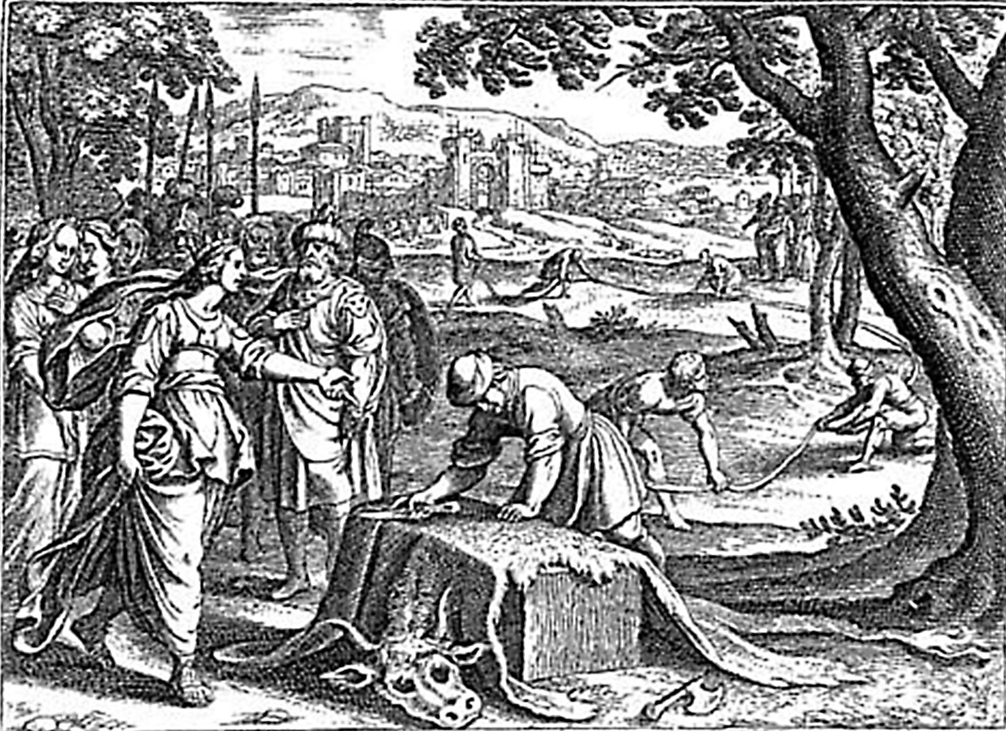 Mathias Merian el viejo, Dido acota su tierra para la fundación de Cartago, Historische Chronica Frankfurt, 1630.