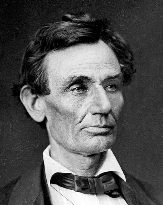 Foto del candidato Abraham Lincoln (1860).