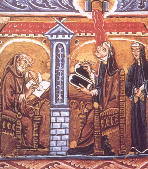 Hildegard-reading-and-writing