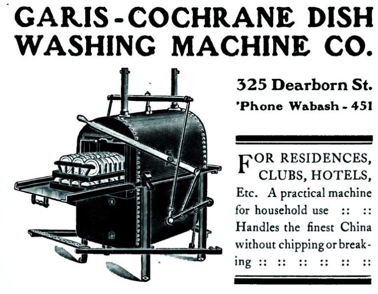 Publicidad del lavaplatos Garis-Cochrane (1903)