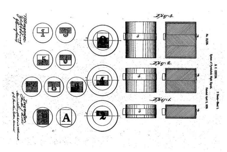 Patente estadounidense nº 23529 (sistema de señales de Martha Coston)