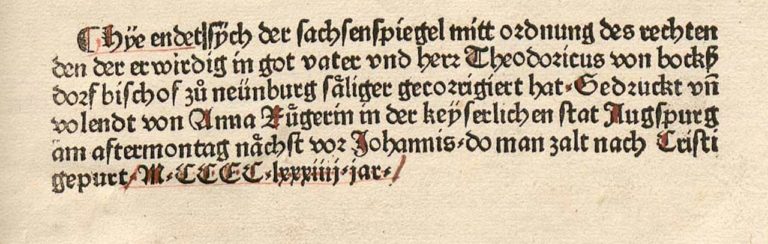 Anna-Rugerin-Colophon-Sachsenspeigel-1484