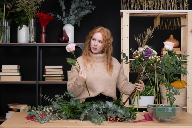 El plástico de las flores